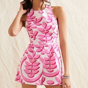 Anthropologie Pleated Cut Out Romper